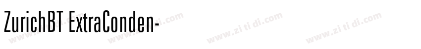 ZurichBT ExtraConden字体转换